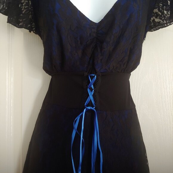 Dare to Wear Womens Vintage Fairygoth Witchy Corset Lace Emo Dress 1X Lace - Picture 4 of 10